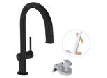 hansgrohe Aqittura M91 Küchenarmatur 76826670 Ausziehauslauf, 1jet, sBox, mattschwarz
