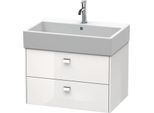 Duravit Brioso Waschtischunterbau BR415401022 684x459mm, Weiß Hochglanz, 2 Auszüge, Griff Chrom