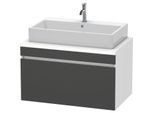 Duravit DuraStyle Waschtisch-Unterschrank DS531304918 90 x 54,8 cm, graphit matt/weiß matt, für Konsole, 1 Auszug