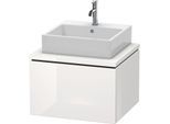 Duravit L-Cube Waschtisch-Unterschrank LC581008585 62 x 54,7 cm, weiß hochglanz, für Konsole, 1Auszug