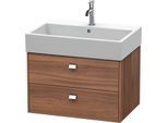Duravit Brioso Waschtischunterbau BR415401079 684x459mm, Nussbaum Natur/Chrom, 2 Auszüge