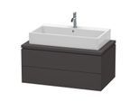 Duravit L-Cube Waschtisch-Unterschrank LC581808080 92 x 54,7 cm, graphit supermatt, für Konsole, 2 Schubkästen
