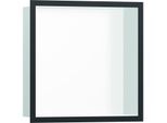 hansgrohe XtraStoris Wandnische 56099340 30x30x10cm, mit Designrahmen, mattweiß, brushed black chrome
