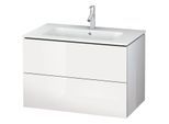 Duravit L-Cube Waschtischunterschrank LC624102222 82x55x48,1cm, 2 Schubladen, Weiß Hochglanz