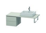 Duravit L-Cube Unterschrank LC583600707 42 x 54,7 cm, betongrau matt, für Konsole, 2 Schubkästen