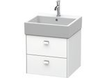 Duravit Brioso Waschtischunterbau BR415201018 484x459mm, Weiß Matt, 2 Auszüge, Griff Chrom