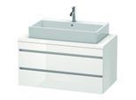 Duravit DuraStyle Waschtisch-Unterschrank DS531902222 100 x 54,8 cm, weiß hochglanz, für Konsole, 2 Schubkästen