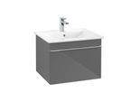 Villeroy und Boch Venticello Waschtisch-Unterschrank A93201FP 55,3 x 42 x 50,2 cm, Griff Chrom, Glossy Grey