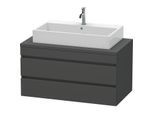 Duravit DuraStyle Waschtisch-Unterschrank DS531904949 100 x 54,8 cm, graphit matt, für Konsole, 2 Schubkästen