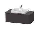 Duravit Happy D.2 Plus Waschtisch-Unterschrank HP494108080 100x55cm, für Konsole, 1 Auszug, für Aufsatzbecken, graphit supermatt