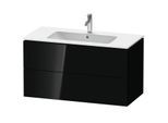 Duravit L-Cube Waschtischunterbau LC624204040 Schwarz Hochglanz, 102x55,5x48,1cm, 2 Auszüge