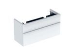 Geberit Smyle Square Doppelwaschtisch-Unterschrank 500356001 118,4x61,7x47cm, 2 Schubladen, weiß hochglanz
