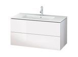 Duravit L-Cube Waschtischunterbau LC624208585 Weiß Hochglanz, 102x55,5x48,1cm, 2 Auszüge