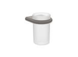 Hewi Serie 480 Glasbecher 480.04.00060SC mit Halter, pulverbeschichtet dunkelgrau perlglimmer tiefmatt