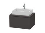 Duravit L-Cube Waschtisch-Unterschrank LC581108080 72 x 54,7 cm, graphit supermatt, für Konsole, 1Auszug