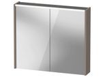 Duravit D-Code Spiegelschrank Verspiegelt,DC7106043431000 800x700x148, Basalt Matt, Steckdose FR, LED Beleuchtung