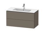 Duravit L-Cube Waschtischunterbau LC624209090 Flannel Grey Seidenmatt,102x55,5x48,1cm, 2 Auszüge