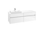Villeroy & Boch Collaro Waschtischunterschrank C02200DH 160x54,8x50cm, Waschtisch links, Glossy White