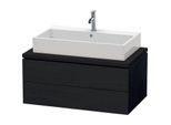 Duravit L-Cube Waschtisch-Unterschrank LC581801616 92 x 54,7 cm, Eiche schwarz, für Konsole, 2 Schubkästen