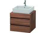 Duravit DuraStyle Waschtisch-Unterschrank DS531507979 60 x 54,8 cm, nussbaum natur, für Konsole, 2 Schubkästen