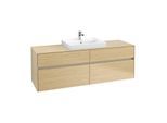 Villeroy & Boch Collaro Waschtischunterschrank C02500VJ 160x54,8x50cm, Waschtisch mittig, Nordic Oak