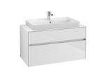 Villeroy & Boch Collaro Waschtischunterschrank C02000DH 100x54,8x50cm, Waschtisch mittig, Glossy White