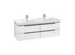 Villeroy & Boch Subway 2.0 Waschtischunterschrank A69200DH, 128,7x42x44,9 cm, Glossy White