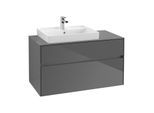 Villeroy & Boch Collaro Waschtischunterschrank C01700FP 100x54,8x50cm, Waschtisch links, Glossy Grey