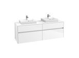 Villeroy & Boch Collaro Waschtischunterschrank C02100DH 160x54,8x50cm, für 2 Waschtische, Glossy White