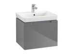 Villeroy & Boch Subway 2.0 Waschtisch-Unterschrank A68610FP 53,7x42x42,3cm, 1 Auszug, Griff chrom, glossy grey