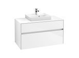 Villeroy & Boch Collaro Waschtischunterschrank C01600DH 100x54,8x50cm, Waschtisch mittig, Glossy White