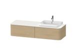Duravit Happy D.2 Plus Waschtisch-Unterschrank HP4944R7171 160x55cm, 2 Auszüge, für Aufsatzbecken, Becken rechts, mediterrane Eiche
