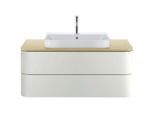 Duravit Happy D.2 Waschtisch-Unterschrank HP496103939 40,8 x 100 x 55 cm, 2 Schubkästen, für Möbelwaschtisch, nordic weiß seidenmatt