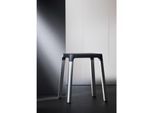 Keuco Axess Hocker 35082170037 Sitzfläche 338mm, Aluminium silber-eloxiert/schwarz