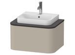 Duravit Happy D.2 Plus Waschtisch-Unterschrank HP494006060 65x48cm, für Konsole, 1 Auszug, taupe seidenmatt
