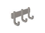 Hewi Serie 480 Hakenleiste 480.90.00260SC mit 3 Haken, pulverbeschichtet dunkelgrau perlglimmer tiefmatt