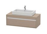Duravit Ketho Waschtisch-Unterschrank KT669607575 120 x 55 cm, leinen, für Aufsatzbecken mittig, 1 Auszug, wandhängend