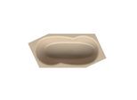 Bette BetteMetric 6-Eck-Badewanne 6840-003 206x90x45cm, Fußende rechts, Überlauf vorne, bahamabeige