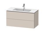 Duravit L-Cube Waschtisch-Unterschrank LC624209191 102 x 48,1 cm, taupe matt, 2 Schubkästen, wandhängend