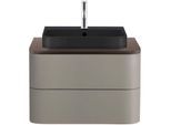 Duravit Happy D.2 Waschtisch-Unterschrank HP496009292 40,8 x 65 x 48 cm, 2 Schubkästen, für Konsole, steingrau seidenmatt