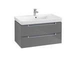 Villeroy & Boch Subway 2.0 Unterschrank A68900FP 78,7 x 42 x 44,9 cm, Glossy Grey