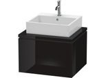 Duravit L-Cube Waschtisch-Unterschrank LC581004040 62 x 54,7 cm, schwarz hochglanz, für Konsole, 1Auszug