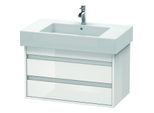 Duravit Ketho Waschtisch-Unterschrank KT664002222 80 x 45,5 cm, weiß hochglanz, 2 Schubkästen, wandhängend