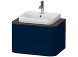 Duravit Happy D.2 Waschtisch-Unterschrank HP496009898 40,8 x 65 x 48 cm, 2 Schubkästen, für Konsole, nachtblau seidenmatt