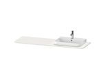 Duravit Happy D.2 Waschtisch-Konsole HP031HR3939 160 x 55 cm, mit 1 Ausschnitt, Rechts, nordic weiß seidenmatt