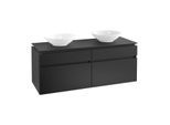 Villeroy & Boch Legato Waschtischunterschrank B66900PD 140x55x50cm, Black Matt Lacquer