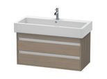 Duravit Ketho Waschtisch-Unterschrank KT663803535 95 x 44 cm, Eiche terra, 2 Schubkästen, wandhängend