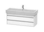 Duravit Ketho Waschtisch-Unterschrank KT663901818 115 x 44 cm, weiß matt, 2 Schubkästen, wandhängend