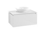 Villeroy & Boch Legato Waschtischunterschrank B601L0DH 80x38x50cm, mit LED-Beleuchtung, Glossy White