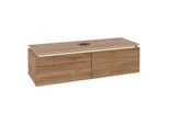 Villeroy und Boch Legato Waschtischunterschrank B611L0RH 140x38x50cm, Waschtisch mittig, mit LED-Beleuchtung, Kansas Oak